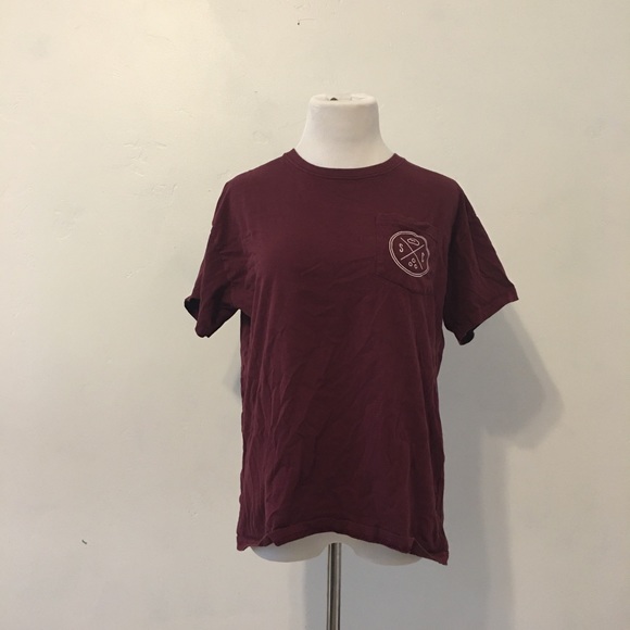 sandcloud Tops - SandCloud save the manatees maroon pocket tshirt